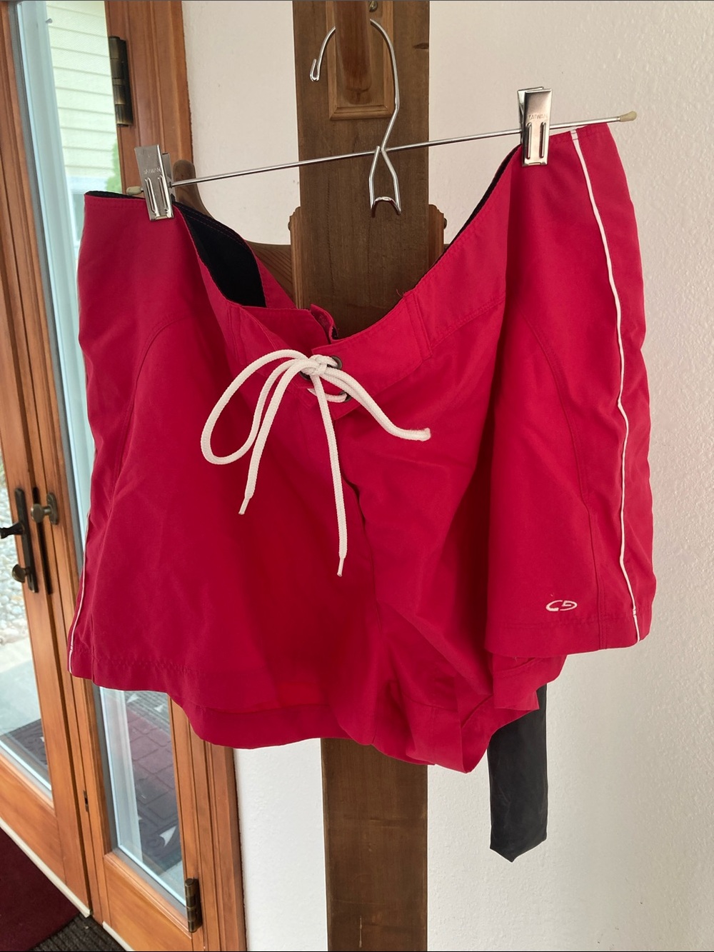 Champion Hot Pink Athletic Swim Shorts with White Drawstring
